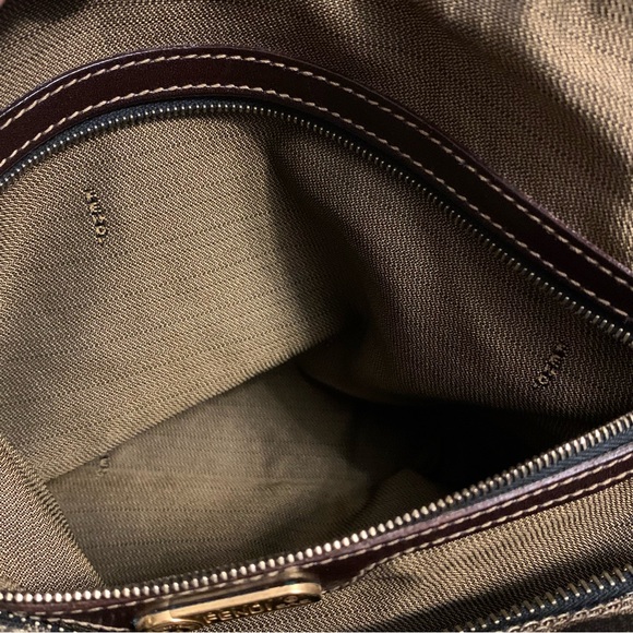 ❌SOLD❌ Vintage Fendi Zucca Brown Monogram Canvas Convertible Boston Bag - Picture 14 of 14